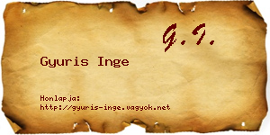 Gyuris Inge névjegykártya